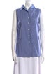 Sharis Place Private Label Plaid Print Sleeveless Button-Up Top