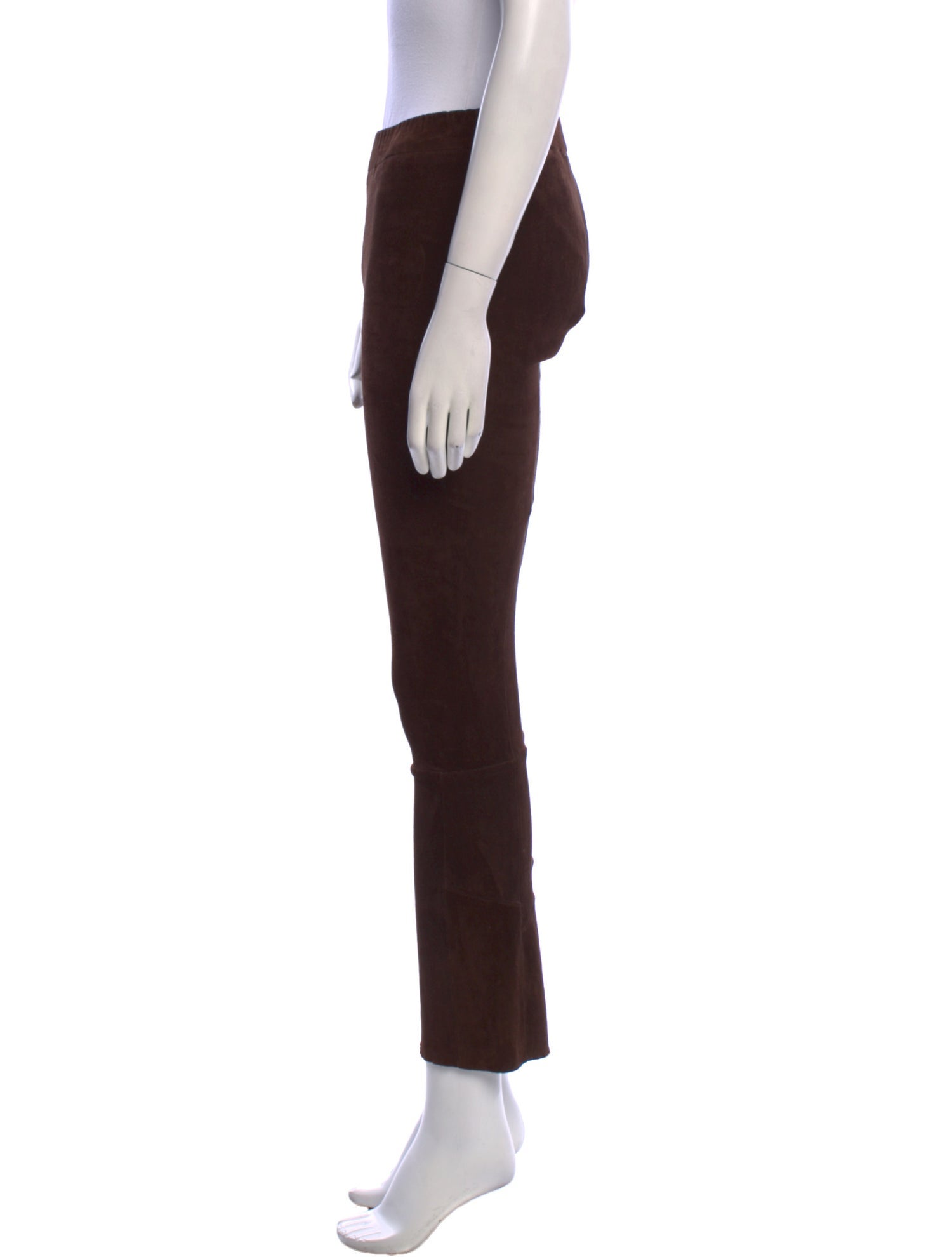 Sharis Place Private Label Leather Straight Leg Pants