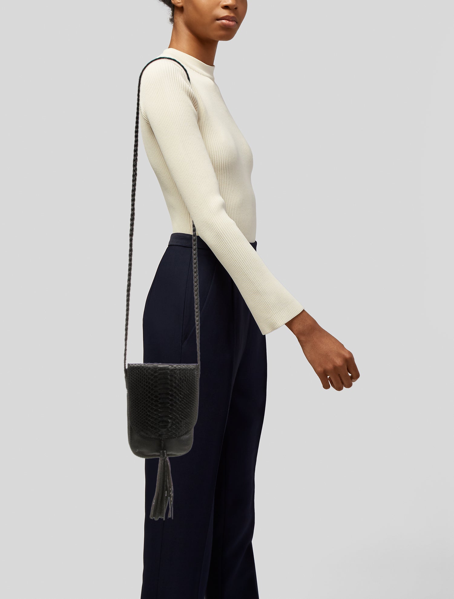 Sharis Place Private Label Leather Crossbody Bag