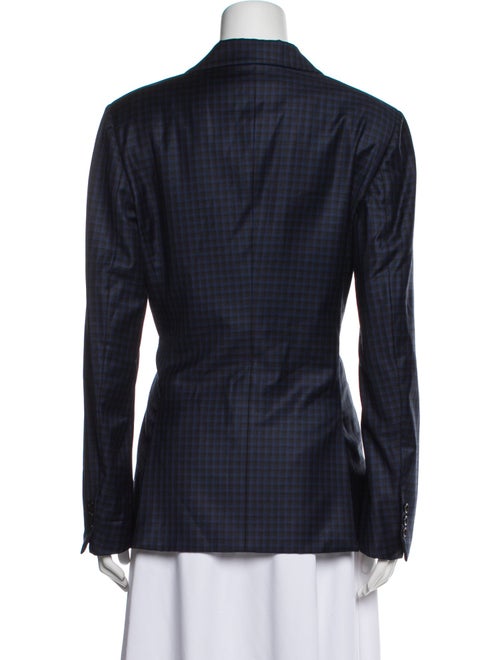 Sharis Place Private Label Wool Plaid Print Blazer