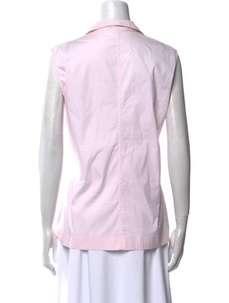 Sharis Place Private Label V-Neck Sleeveless Button-Up Top