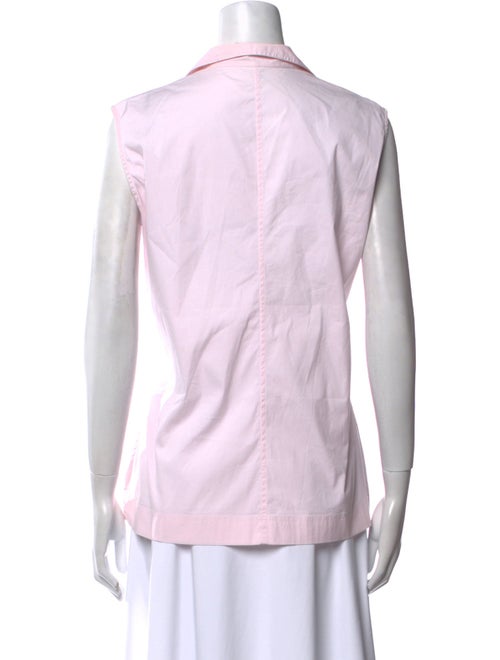 Sharis Place Private Label V-Neck Sleeveless Button-Up Top