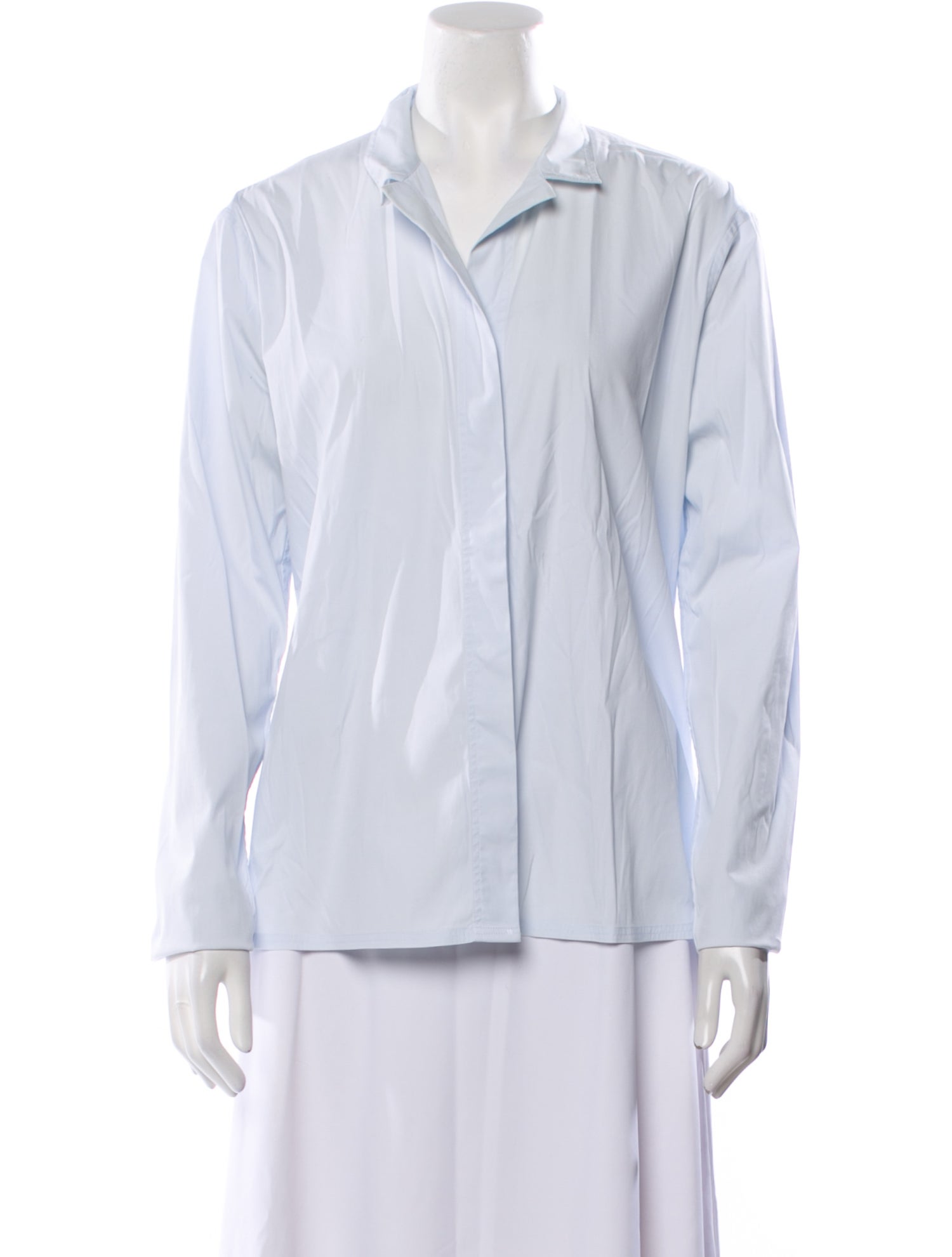 Sharis Place Private Label Long Sleeve Button-Up Top