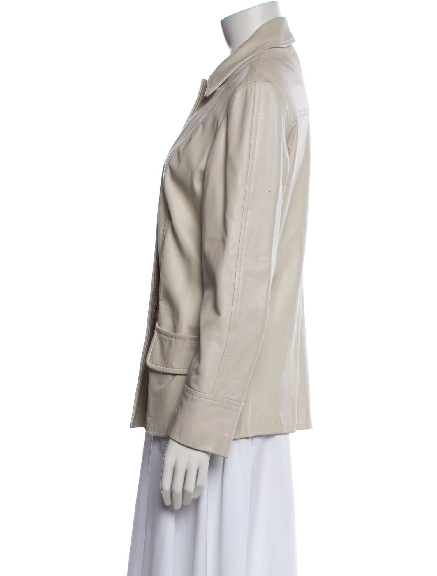 Sharis Place Private Label Leather Utility Jacket