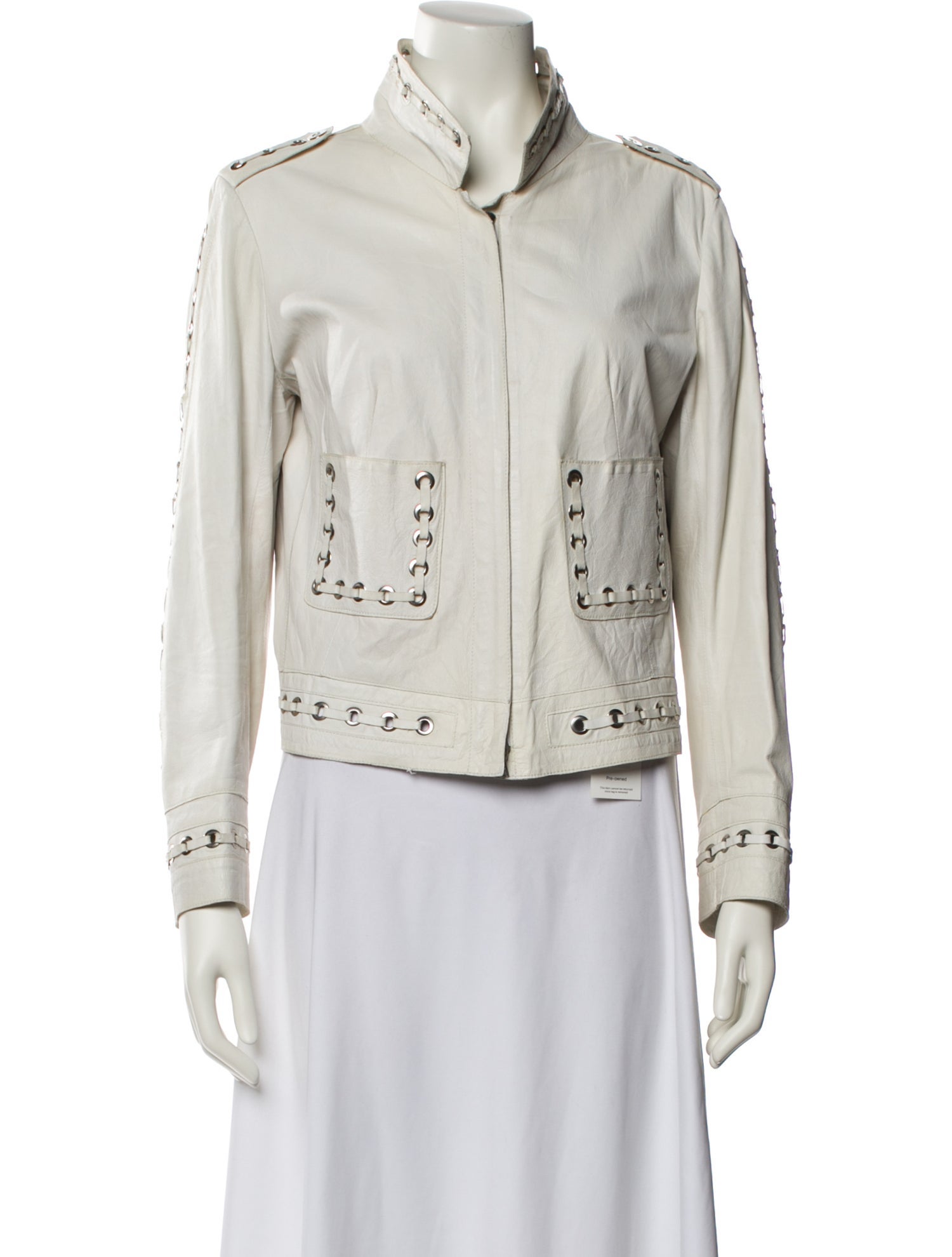 Sharis Place Private Label Lamb Leather Biker Jacket