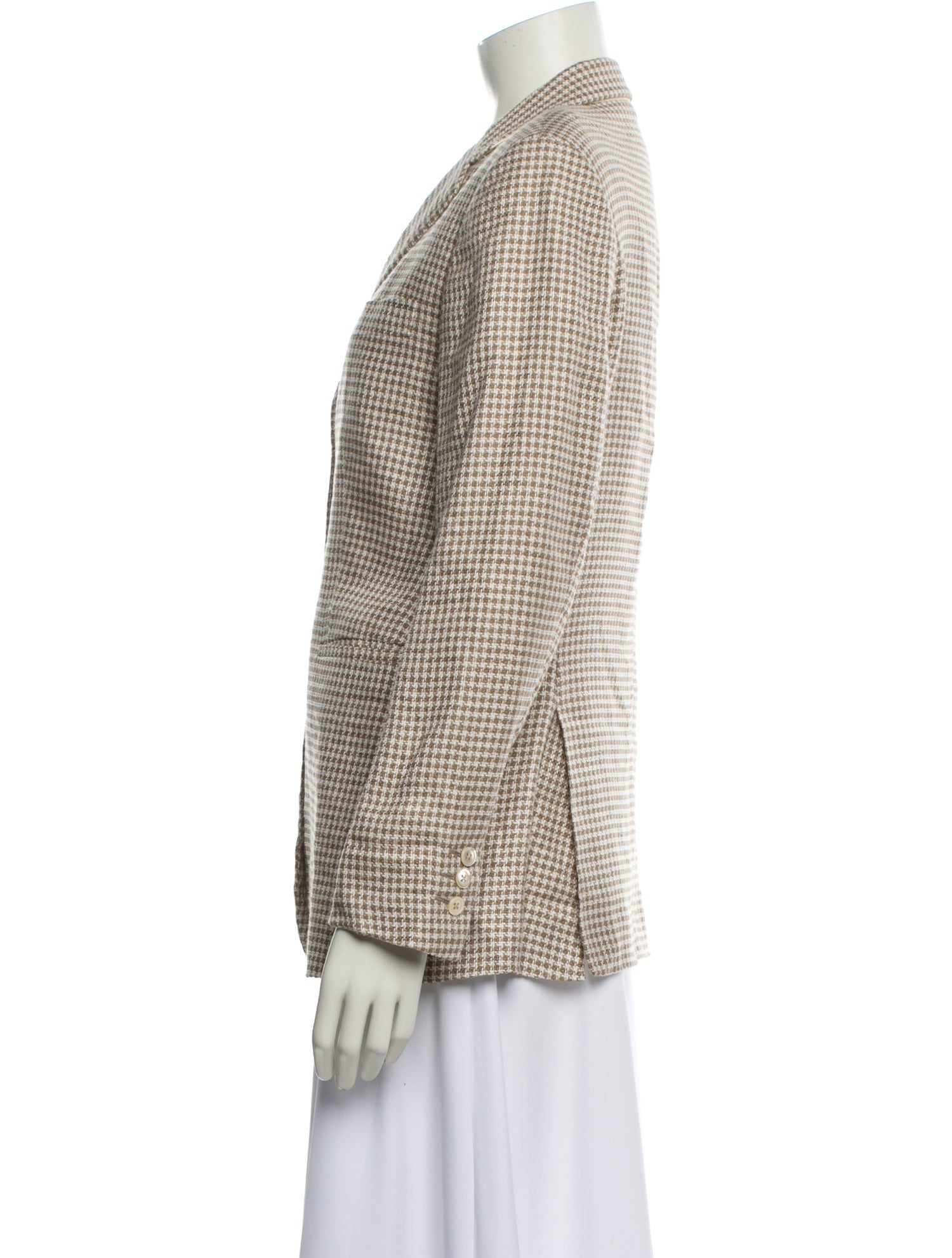 Sharis Place Private Label Plaid Print Blazer