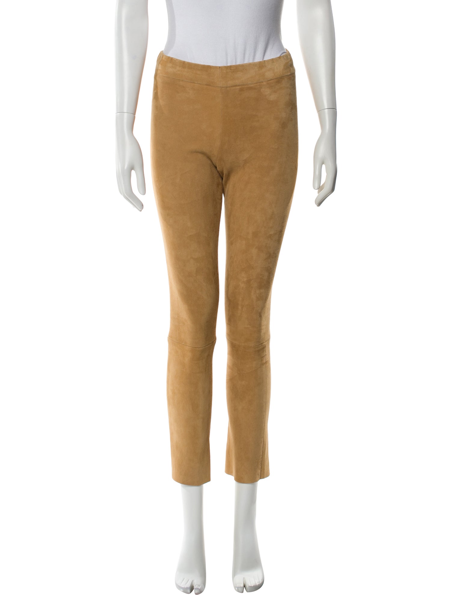 Sharis Place Private Label Leather Straight Leg Pants
