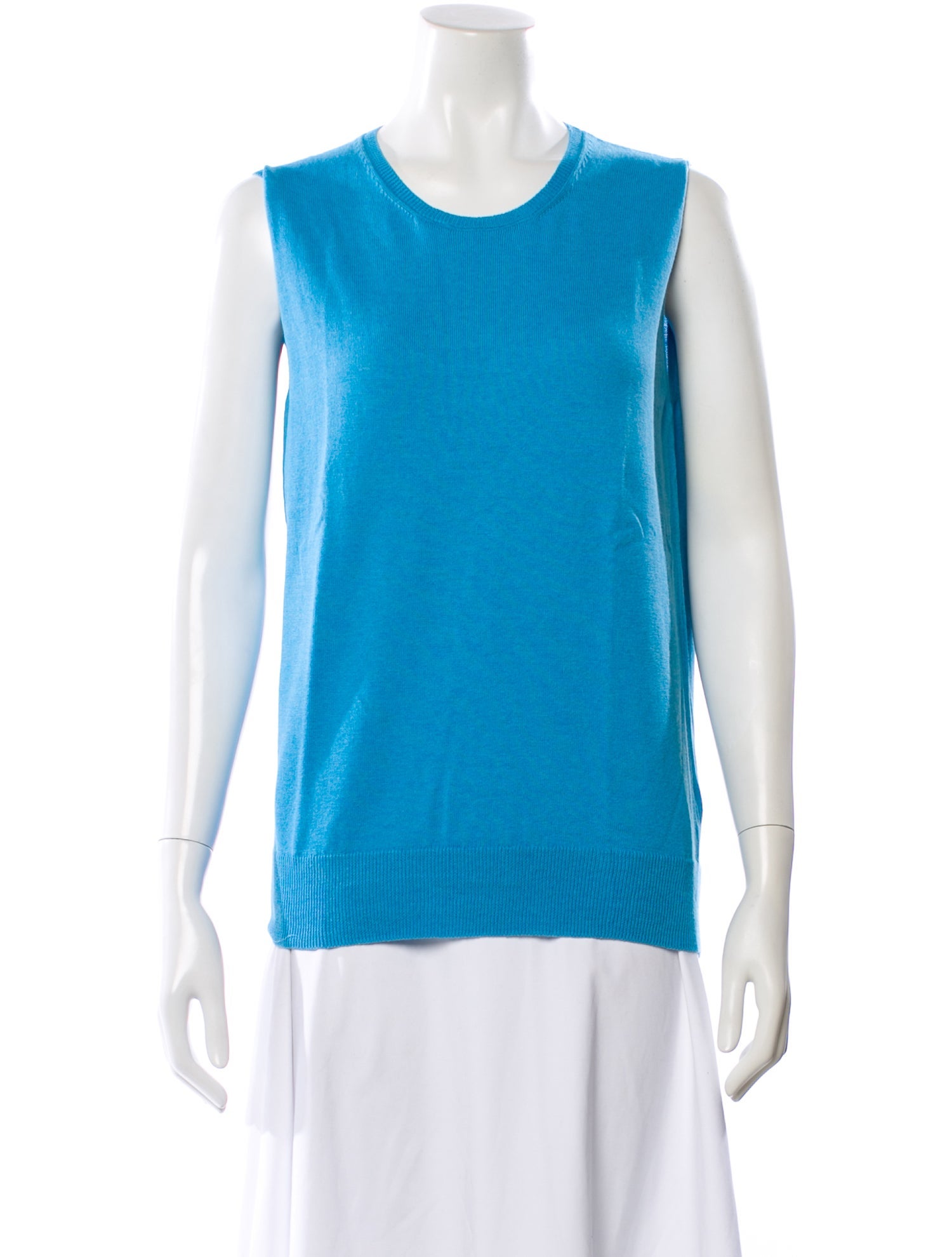 Sharis Place Private Label Crew Neck Sleeveless Top