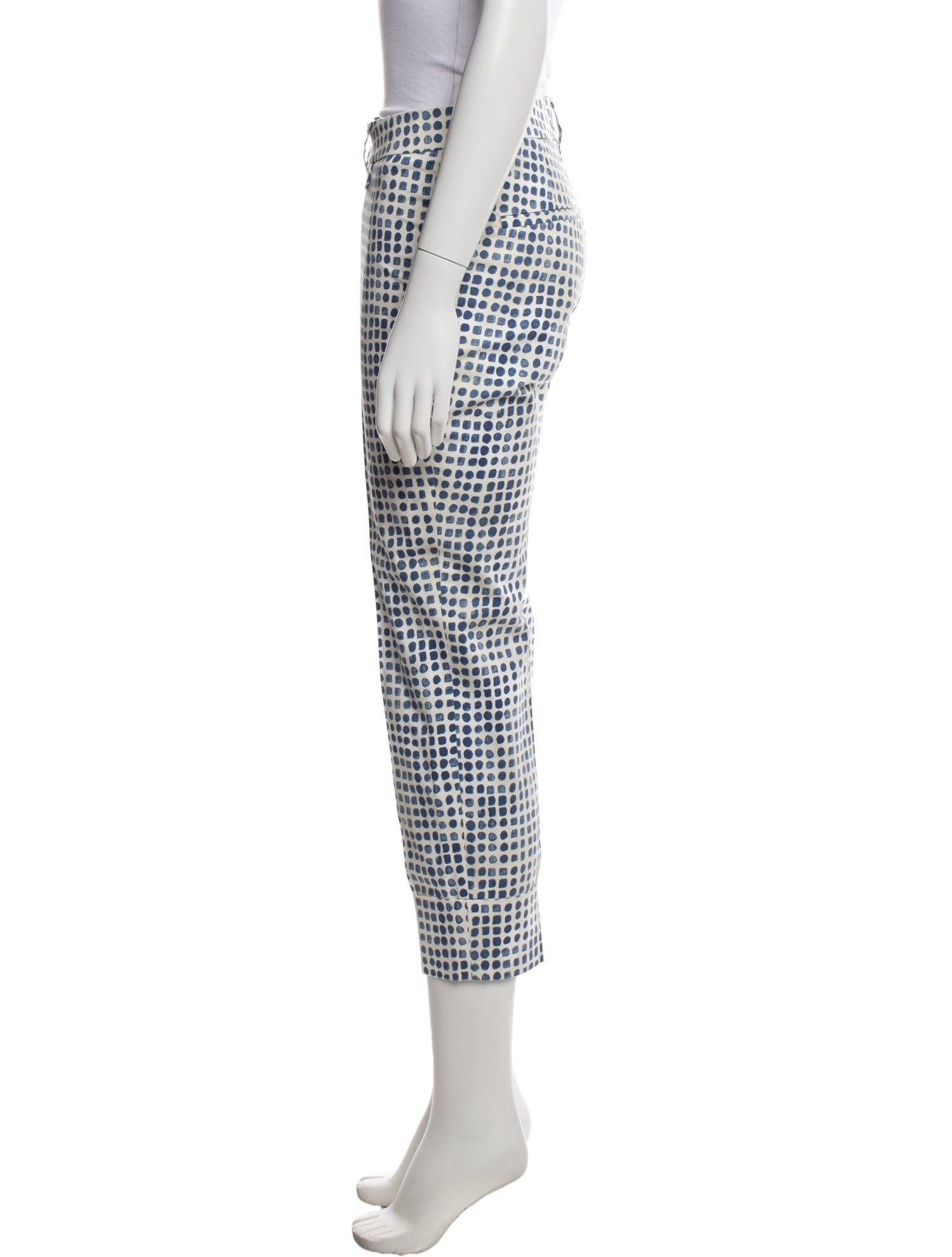 Sharis Place Private Label Polka Dot Print Straight Leg Pants