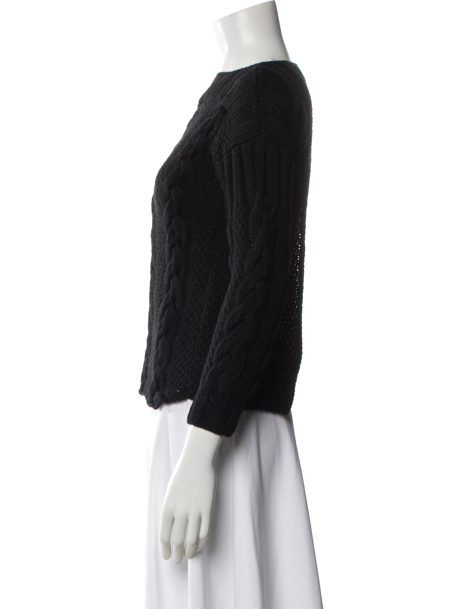 Sharis Place Private Label Cashmere Bateau Neckline Sweater