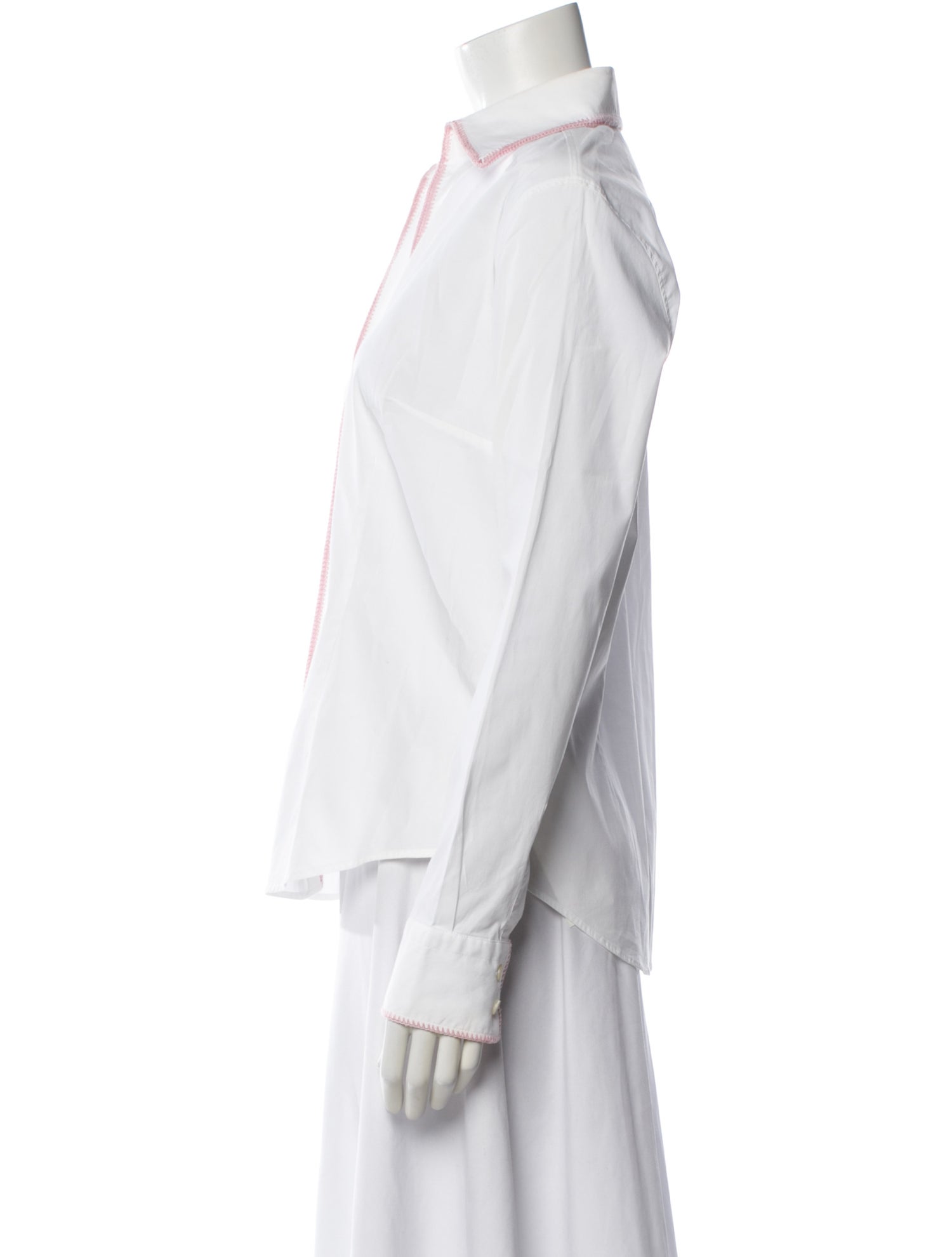 Sharis Place Private Label Long Sleeve Button-Up Top