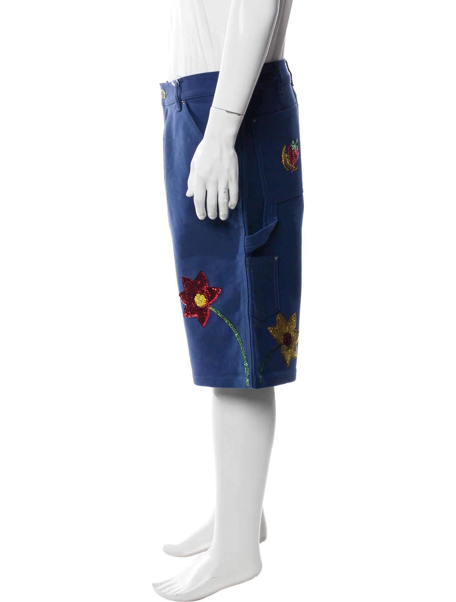 Sky High Farm Graphic Print Denim Shorts