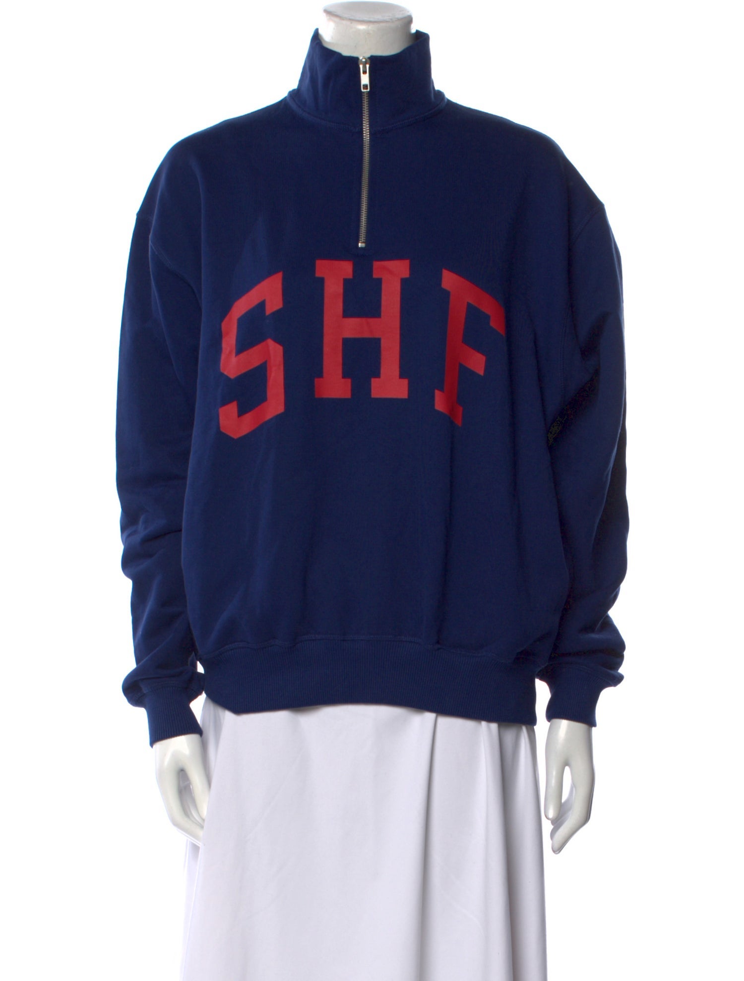Sky High Farm Graphic Print Mock Neck Sweatshirt