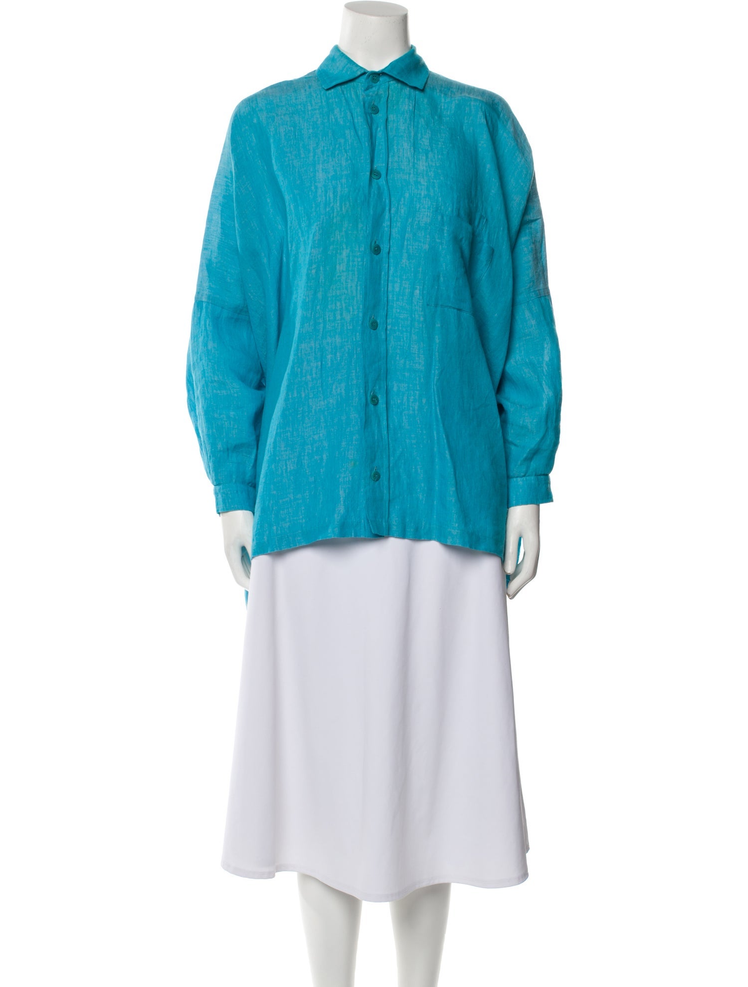 Shirin Guild Linen Long Sleeve Button-Up Top