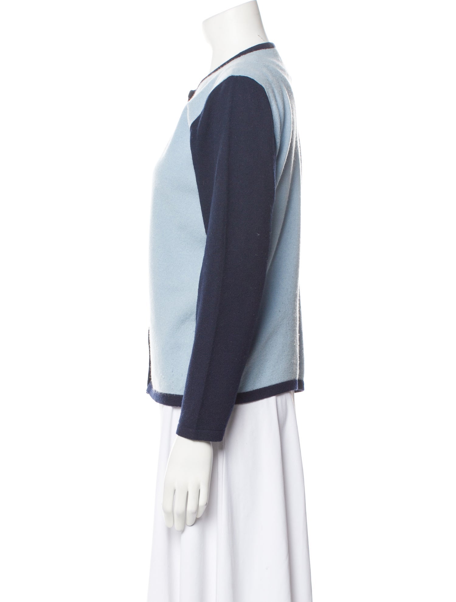 Shirin Guild Cashmere Colorblock Pattern Sweater