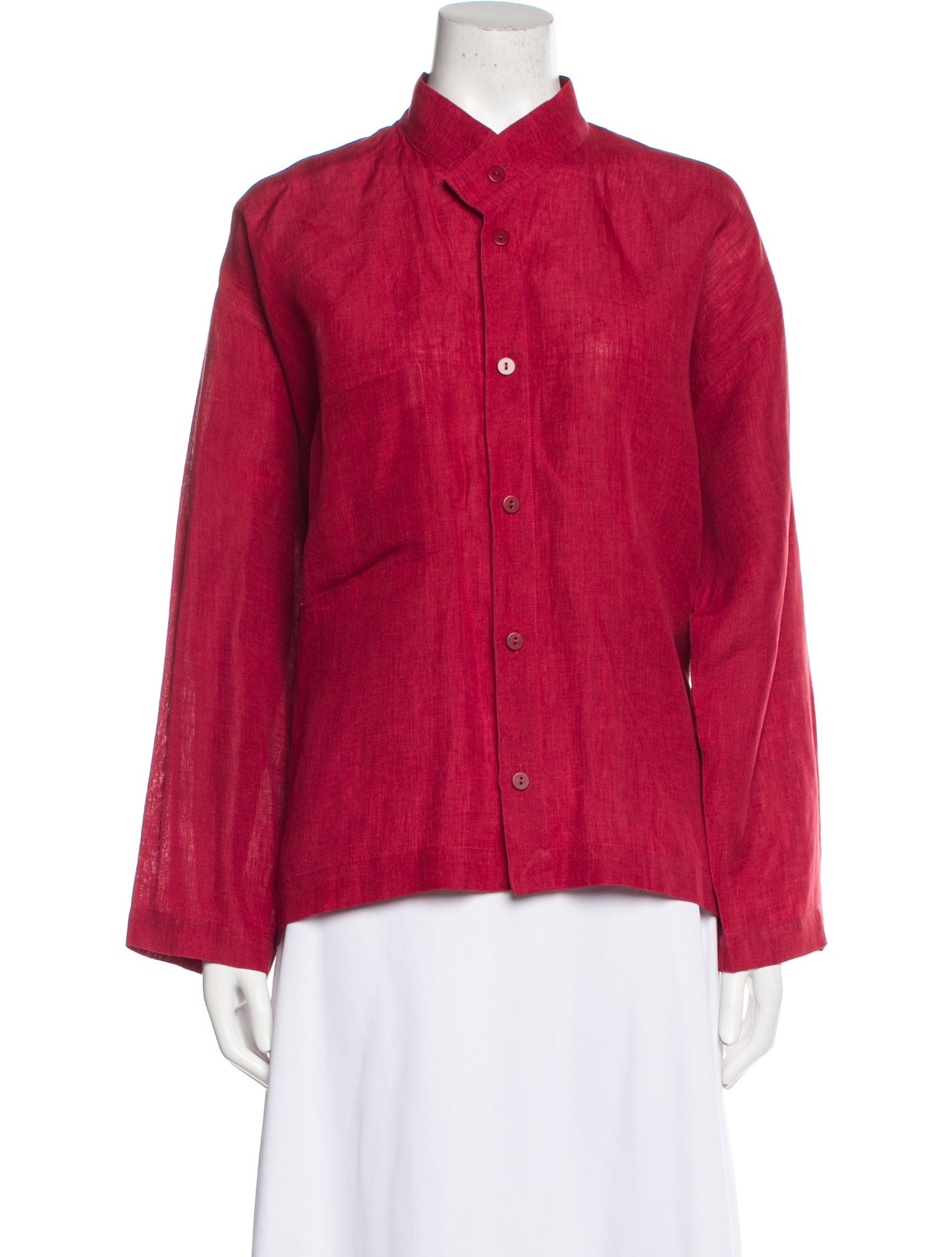 Shirin Guild Linen Long Sleeve Button-Up Top