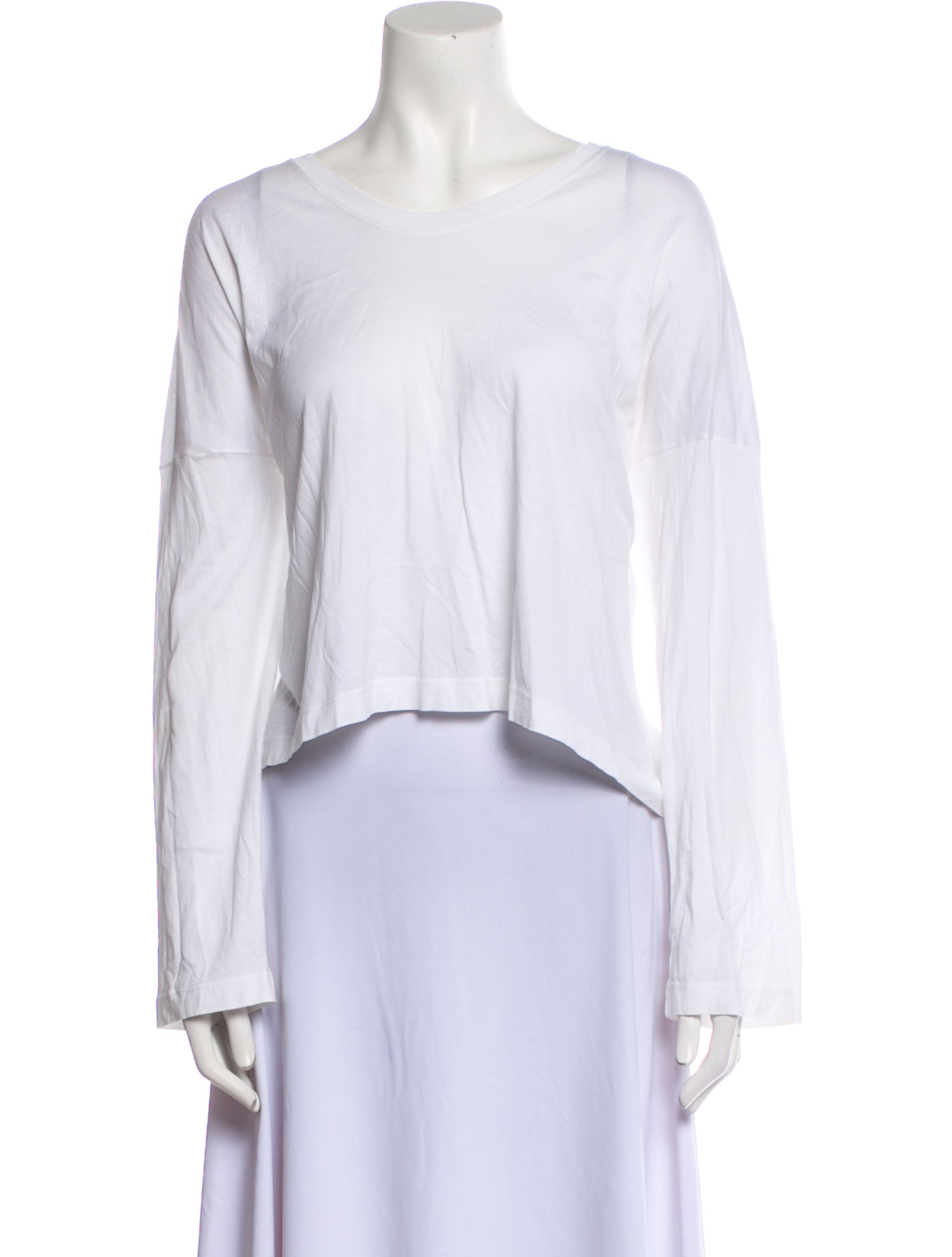 Shirin Guild Bateau Neckline Long Sleeve Crop Top