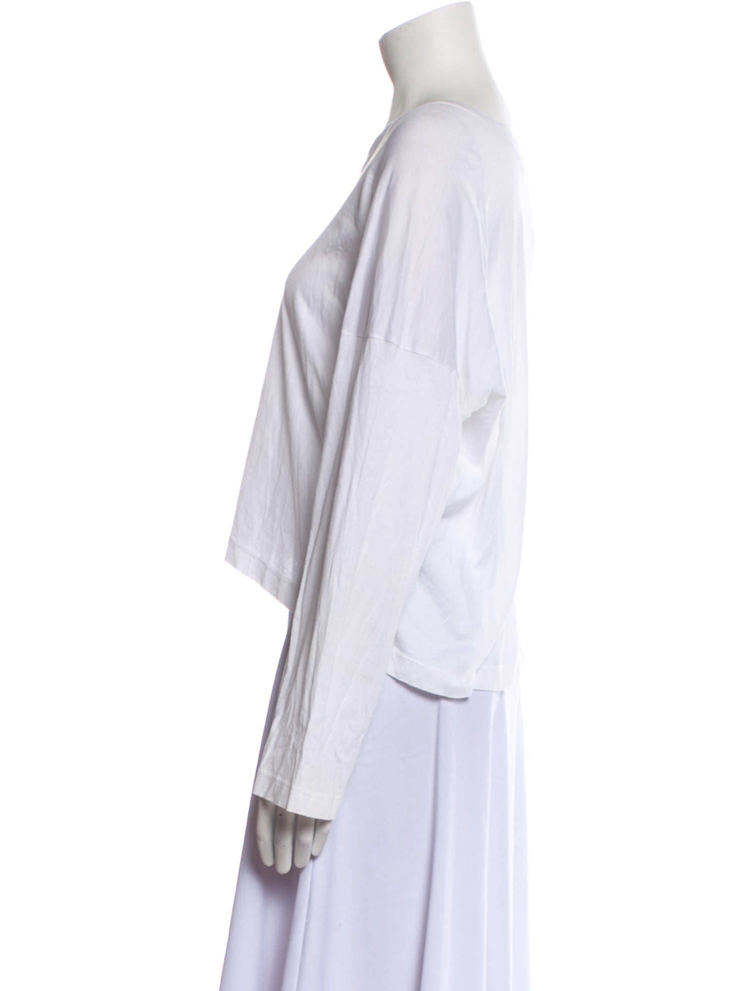 Shirin Guild Bateau Neckline Long Sleeve Crop Top