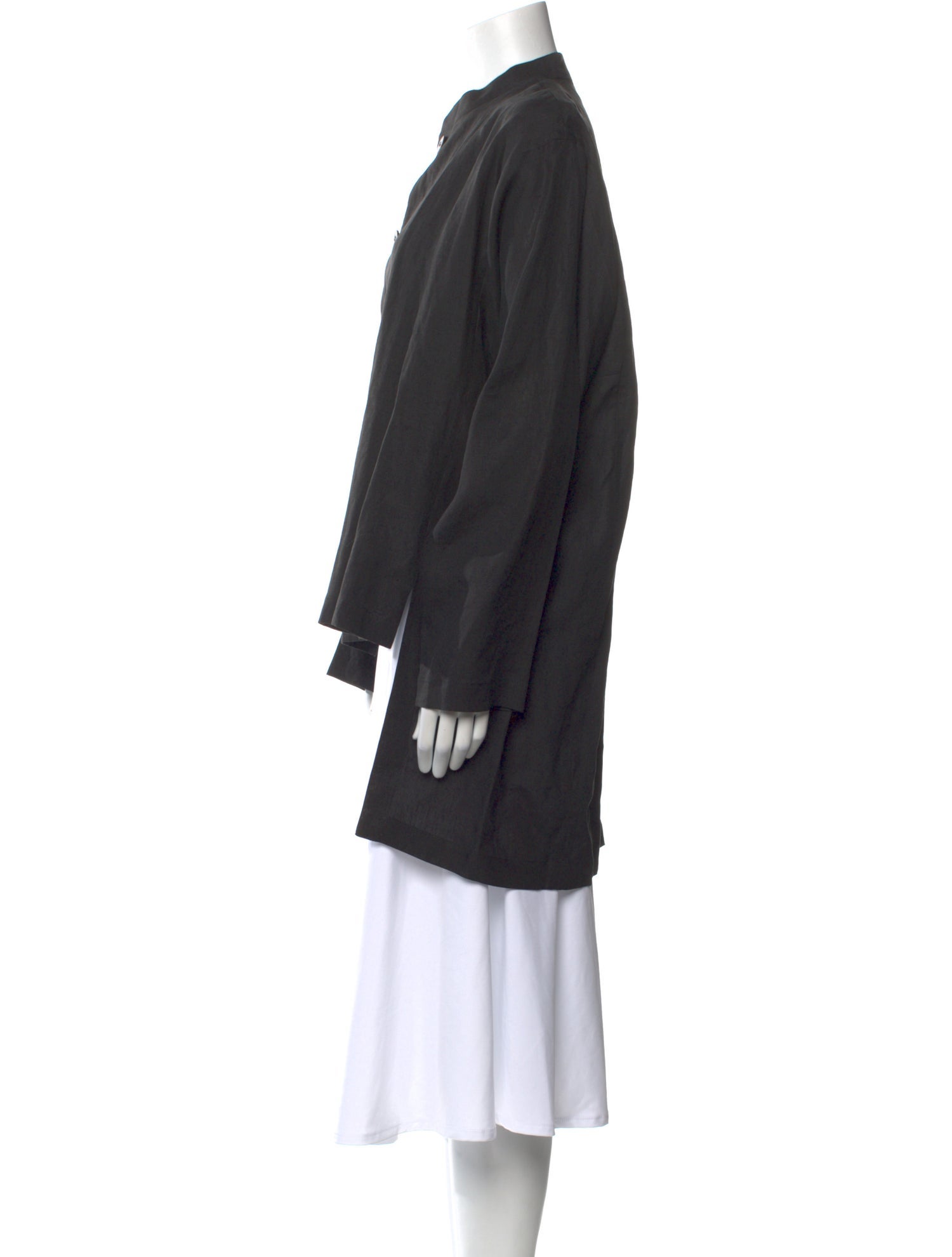 Shirin Guild Linen Mock Neck Button-Up Top