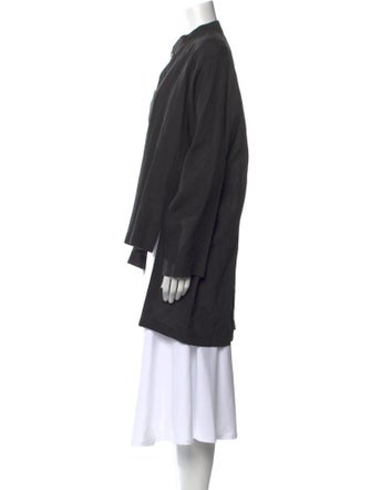 Shirin Guild Linen Mock Neck Button-Up Top