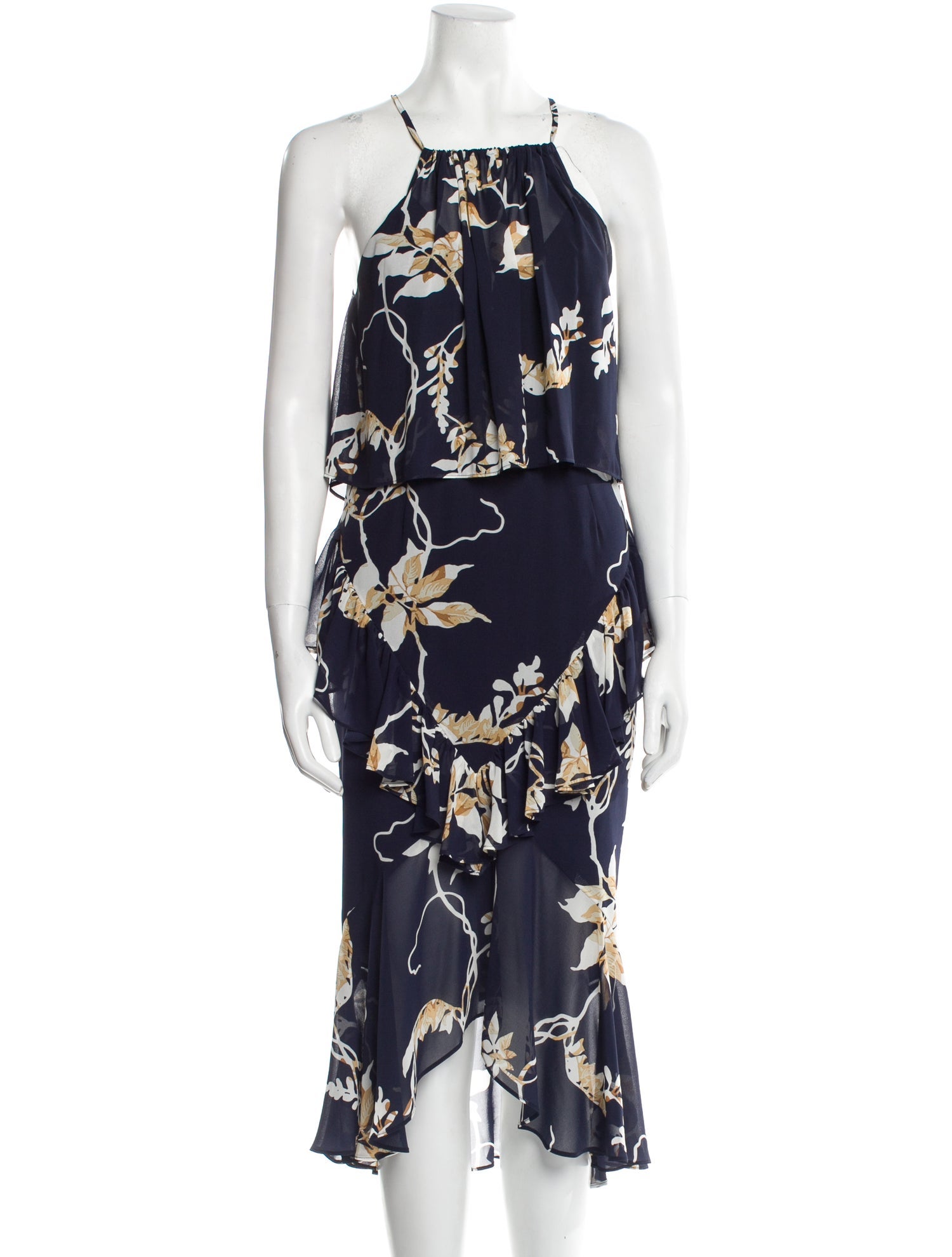 Shona Joy Floral Print Midi Length Dress