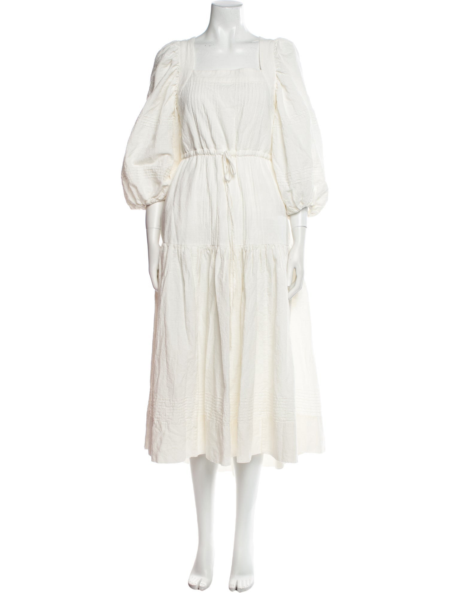 Shona Joy Square Neckline Midi Length Dress