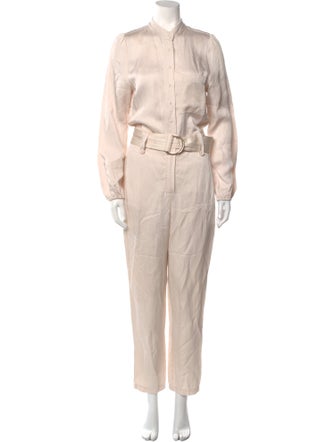 Shona Joy Linen Mock Neck Jumpsuit