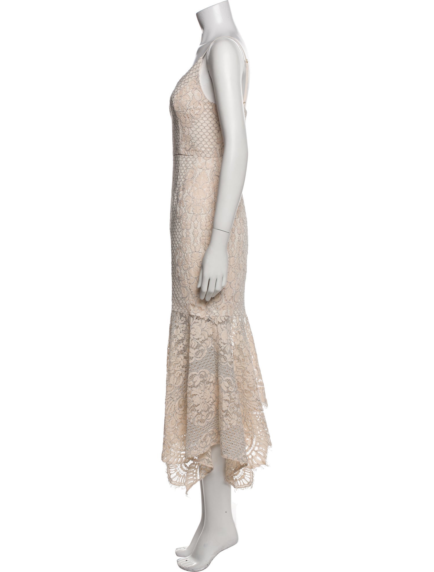 Shona Joy Lace Pattern Long Dress