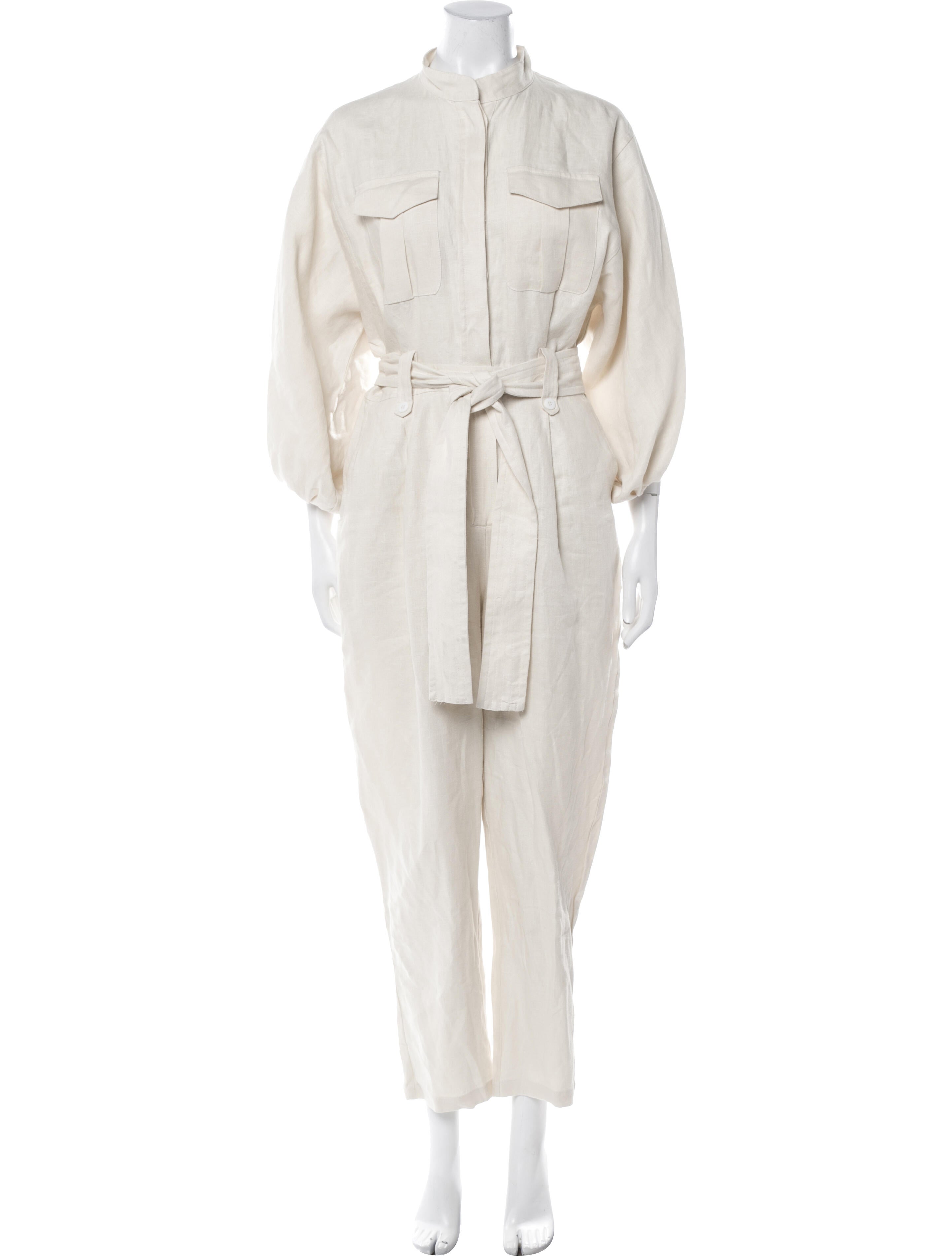 Shona Joy Linen Mock Neck Jumpsuit