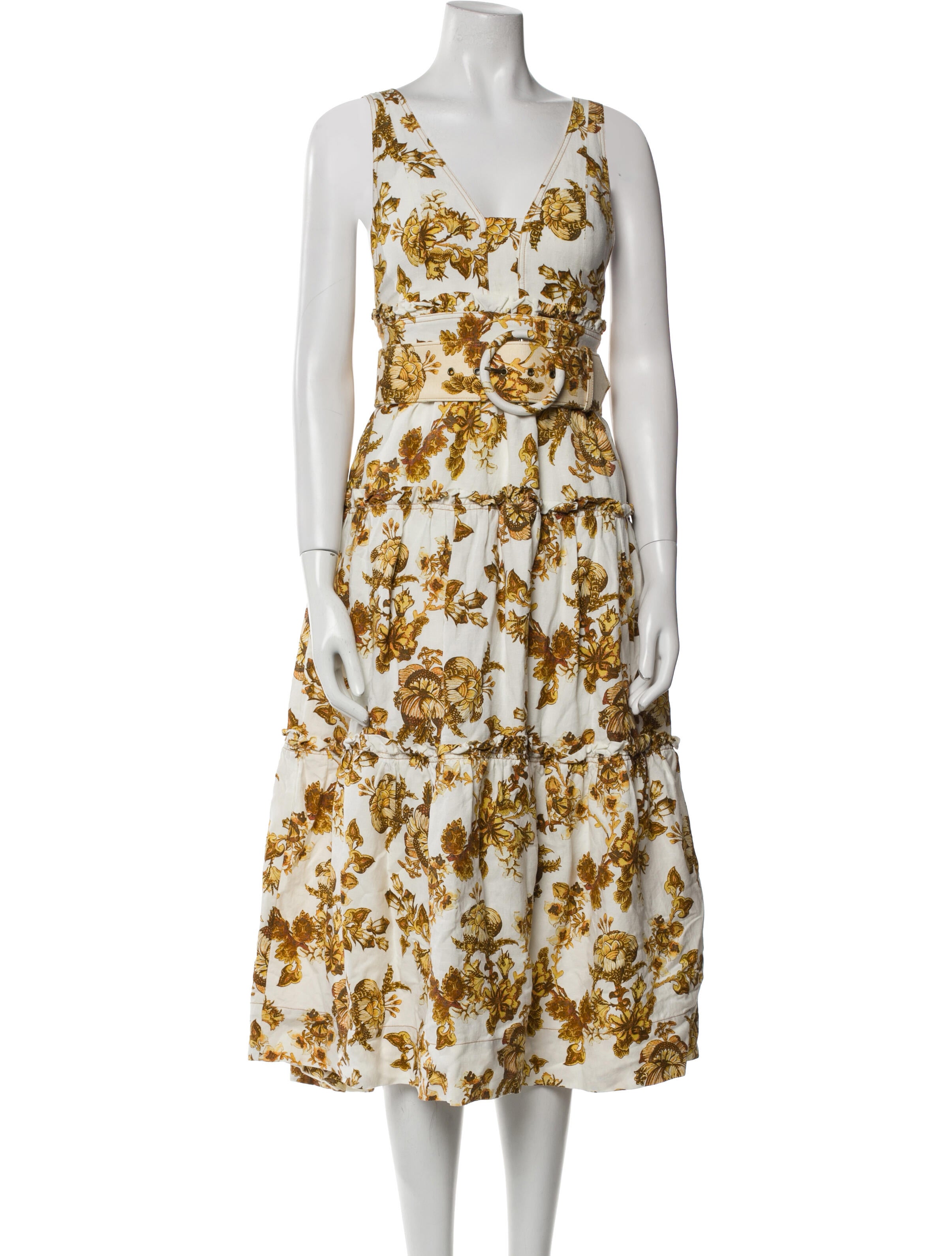 Shona Joy Floral Print Midi Length Dress w/ Tags