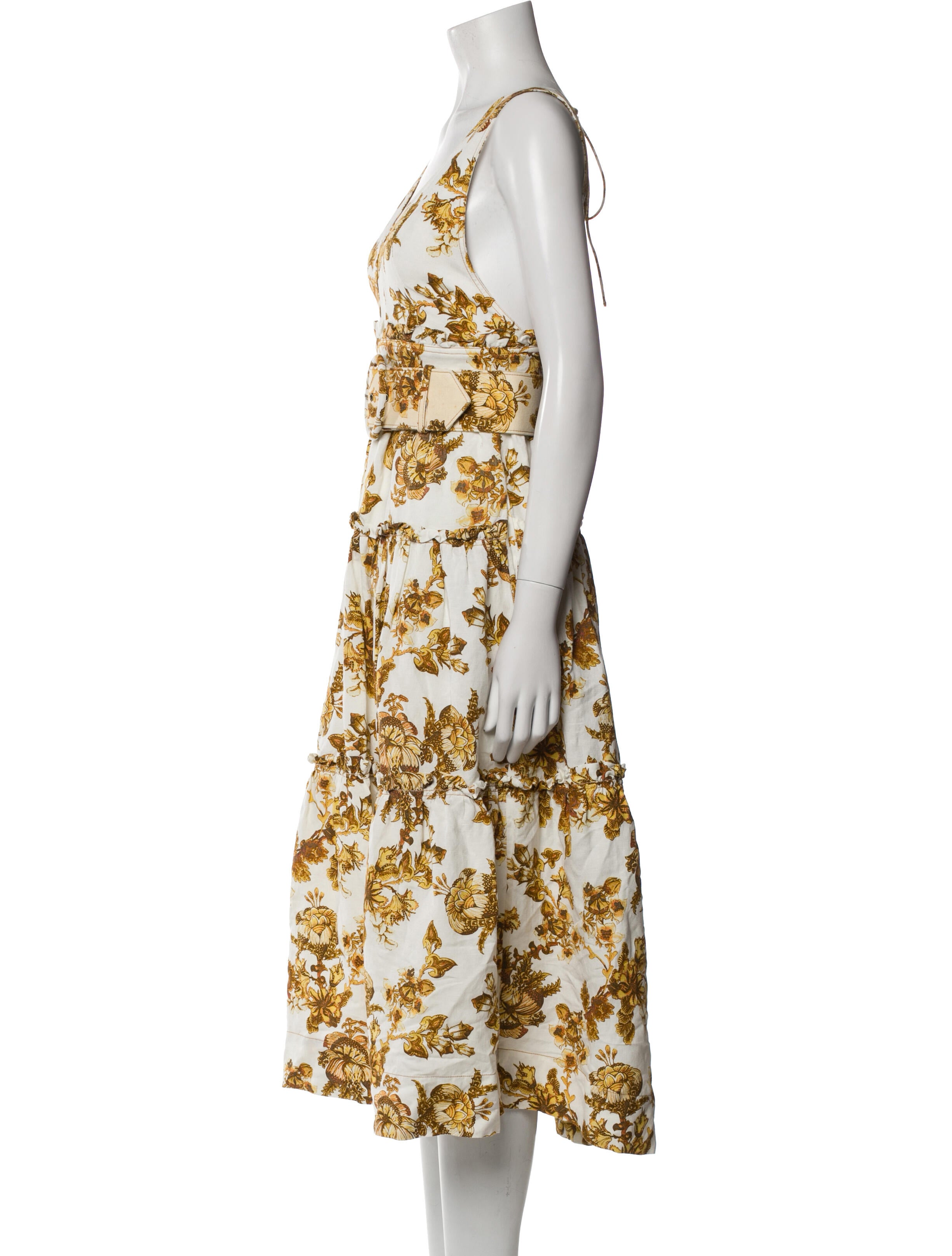 Shona Joy Floral Print Midi Length Dress w/ Tags