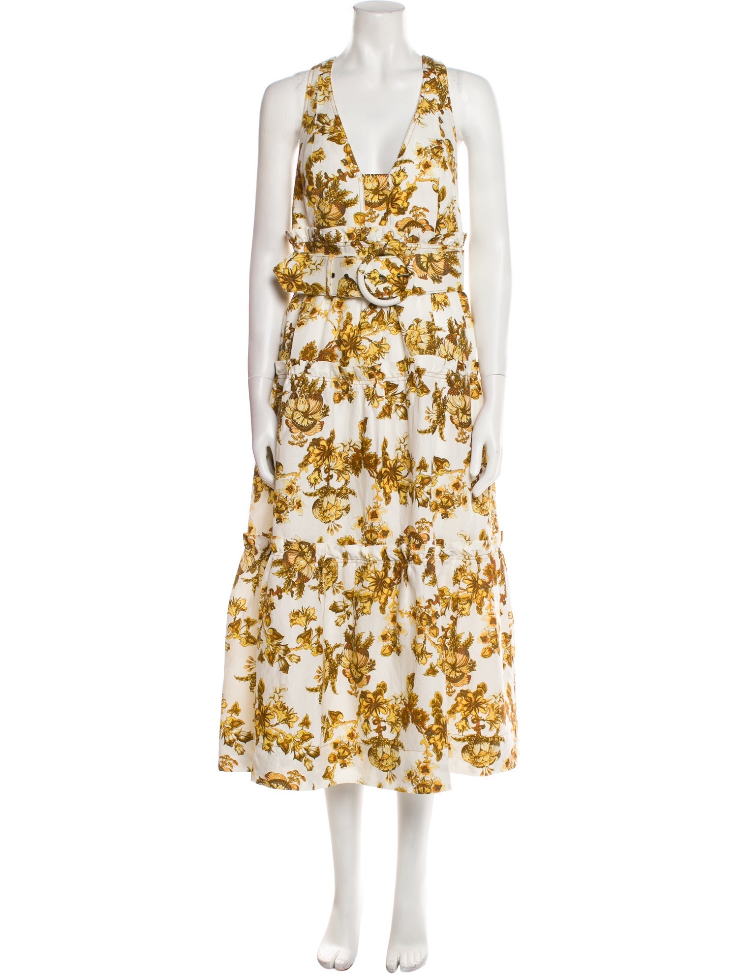 Shona Joy Floral Print Long Dress w/ Tags