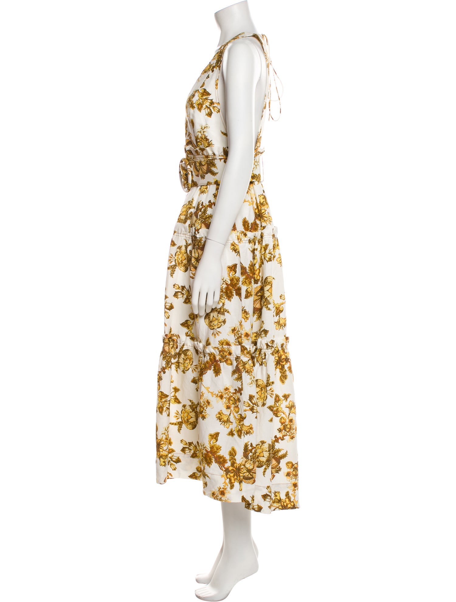 Shona Joy Floral Print Long Dress w/ Tags