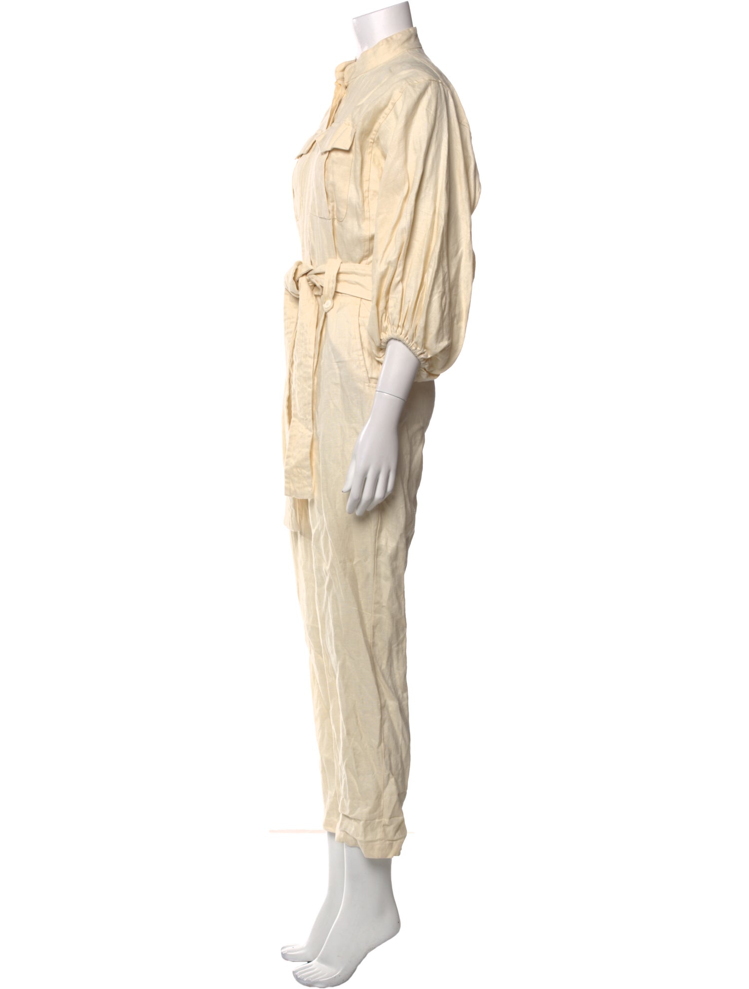 Shona Joy Linen Mock Neck Jumpsuit