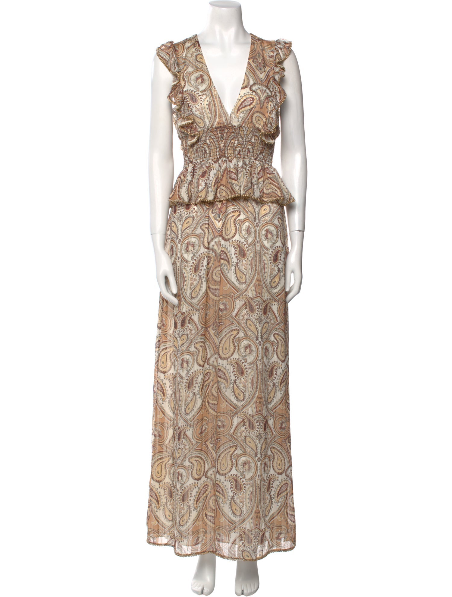 Shona Joy Paisley Print Long Dress