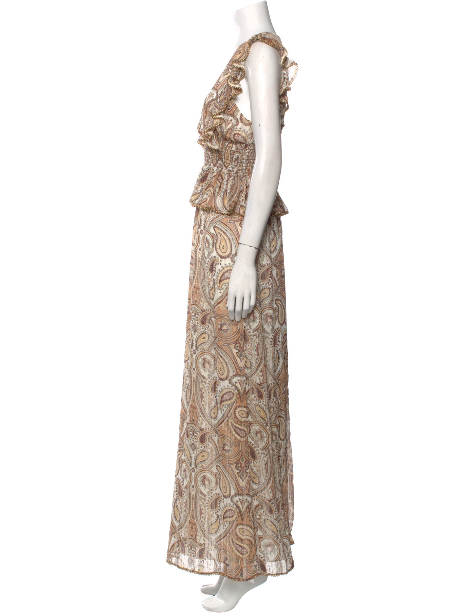 Shona Joy Paisley Print Long Dress
