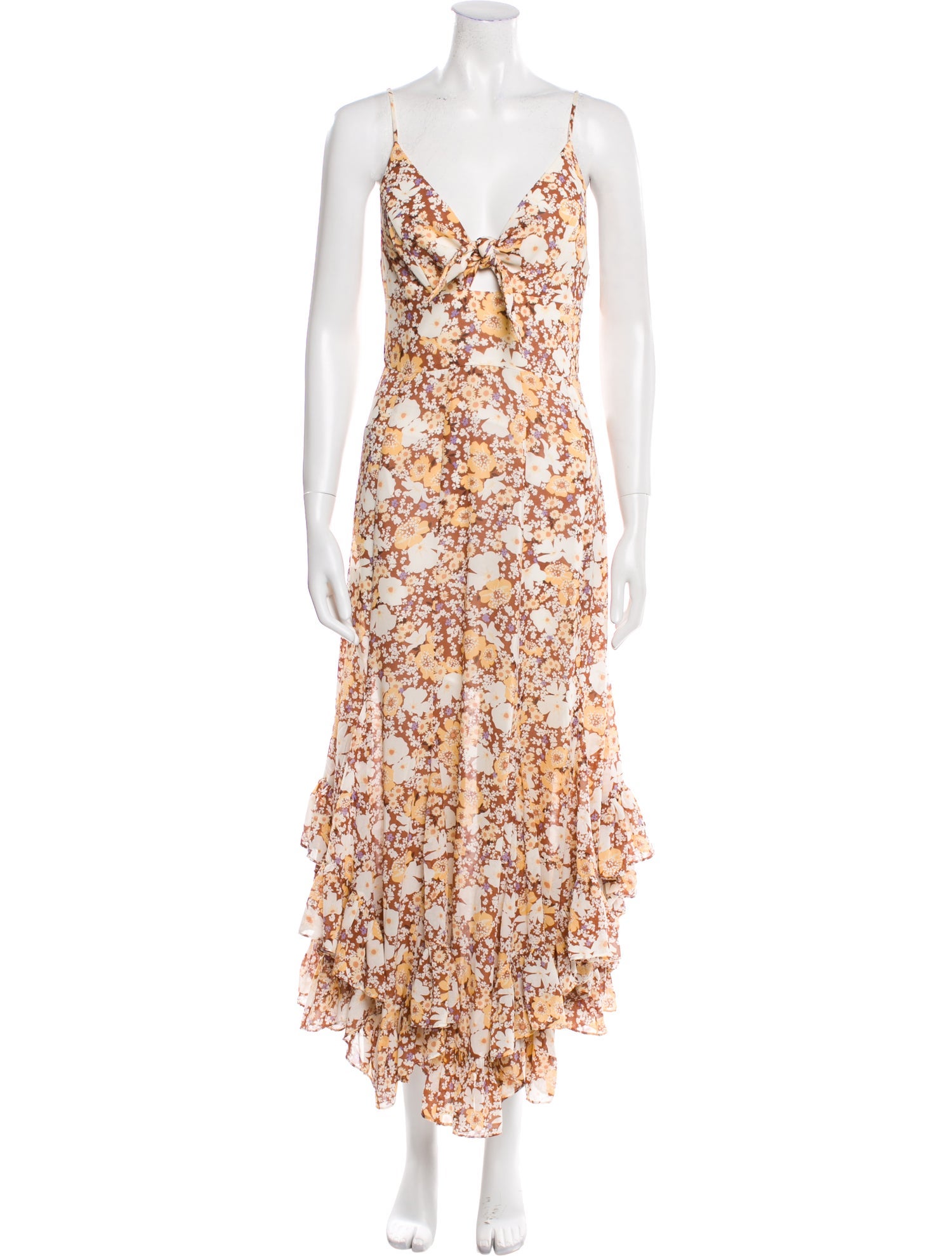 Shona Joy Floral Print Long Dress