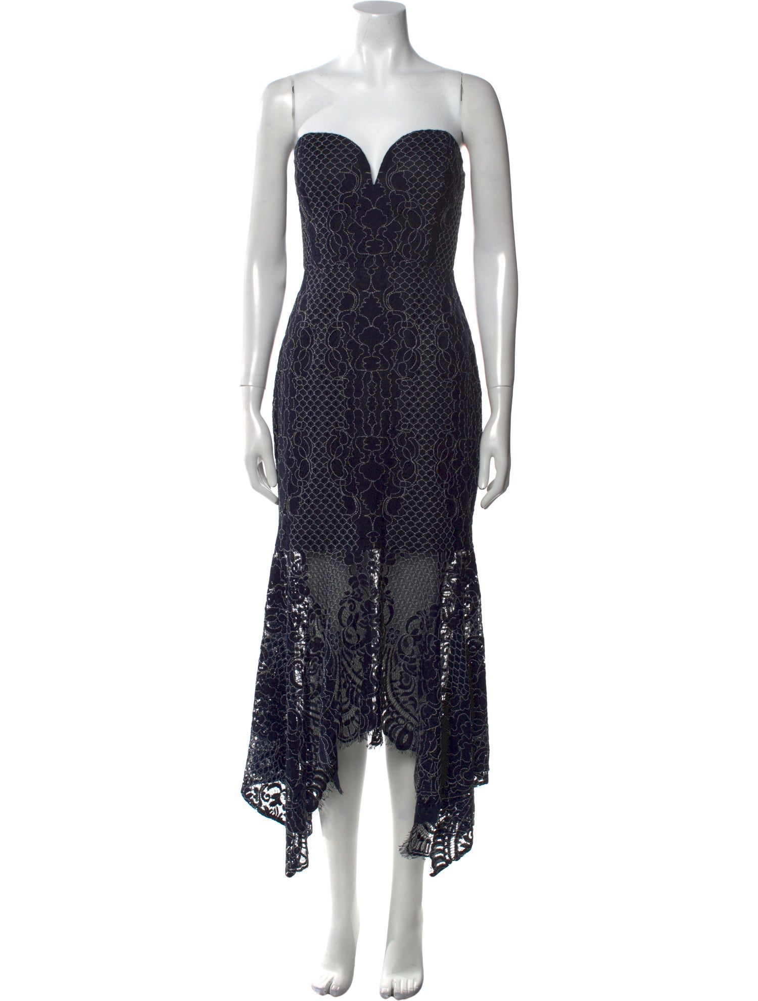 Shona Joy Lace Pattern Long Dress