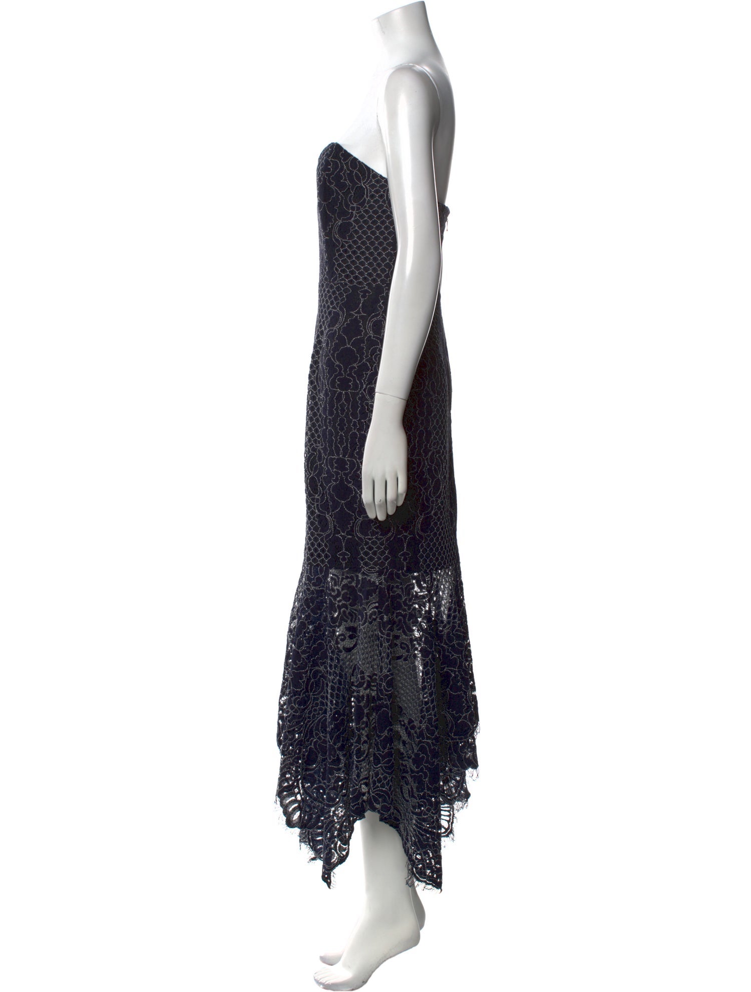 Shona Joy Lace Pattern Long Dress