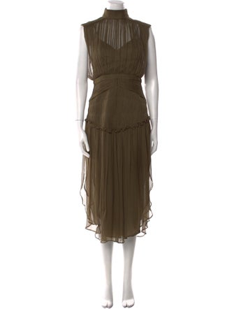 Shona Joy Mock Neck Long Dress