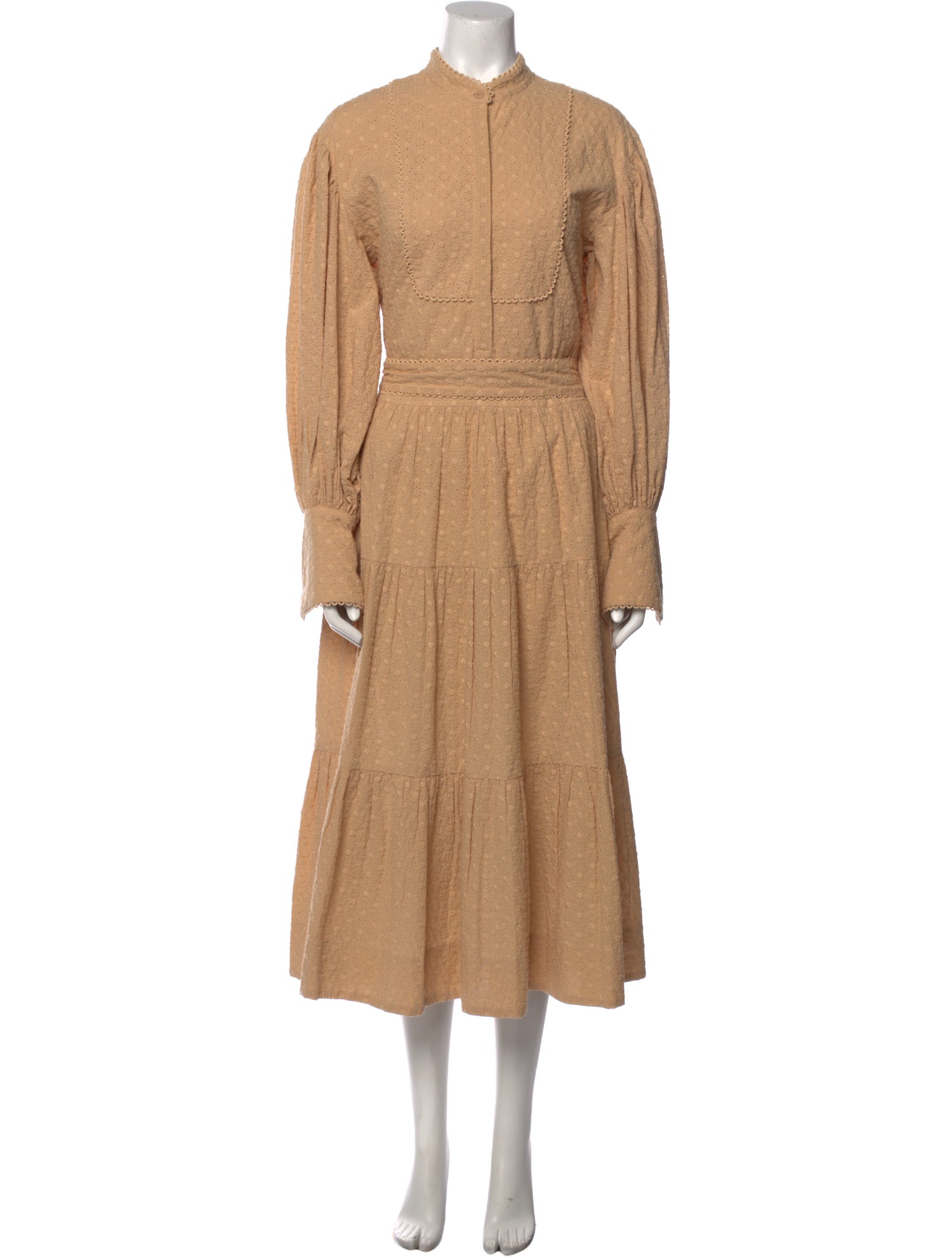 Shona Joy Mock Neck Knee-Length Dress