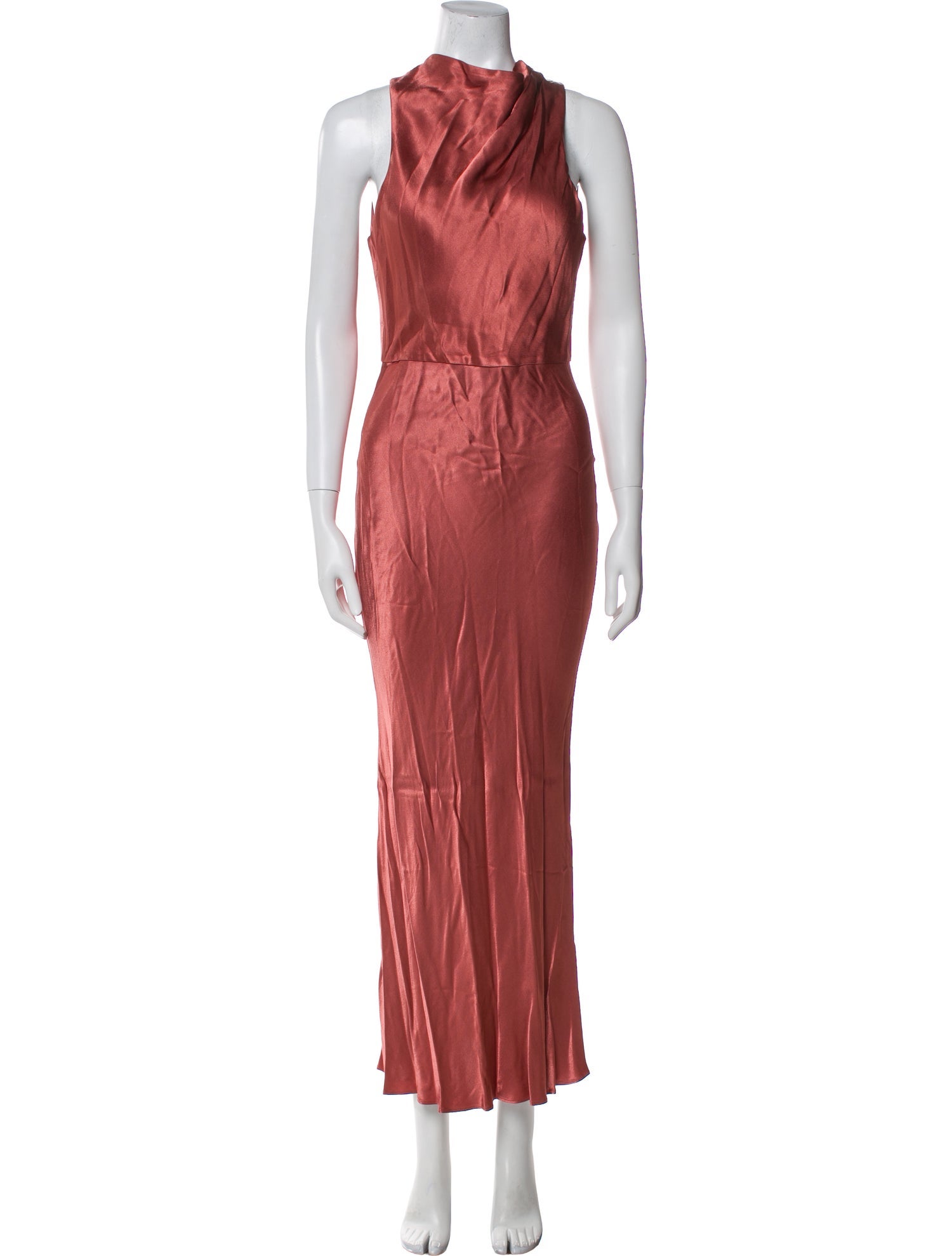 Shona Joy Mock Neck Long Dress