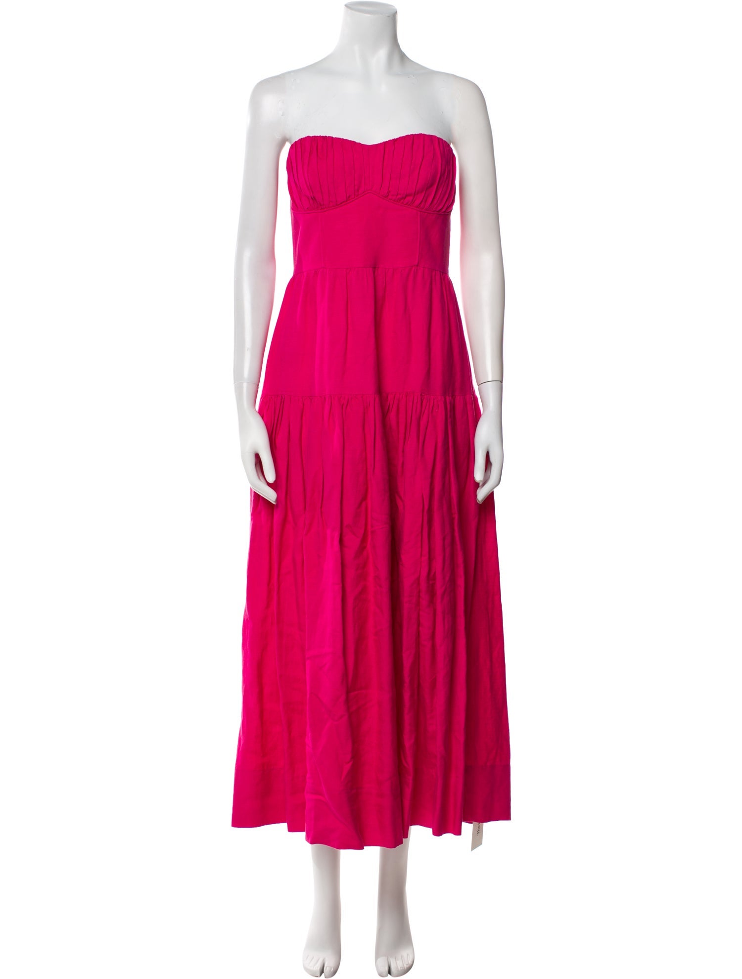 Shona Joy Strapless Midi Length Dress