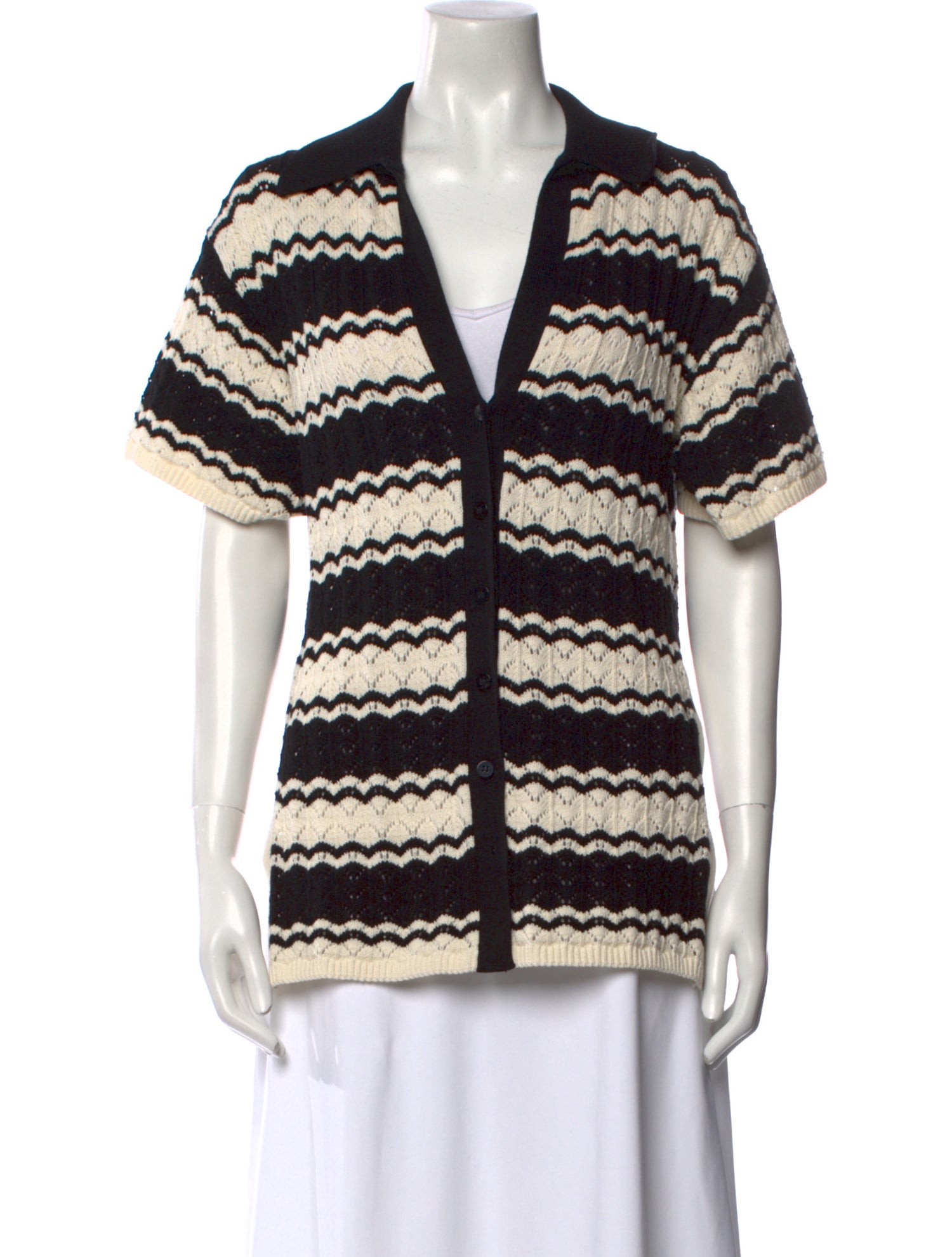 Shona Joy Striped V-Neck Sweater