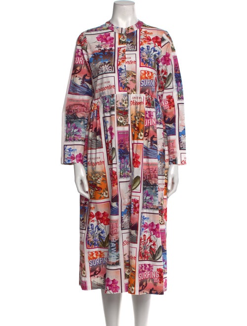Shirtaporter Printed Midi Length Dress