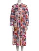 Shirtaporter Printed Midi Length Dress