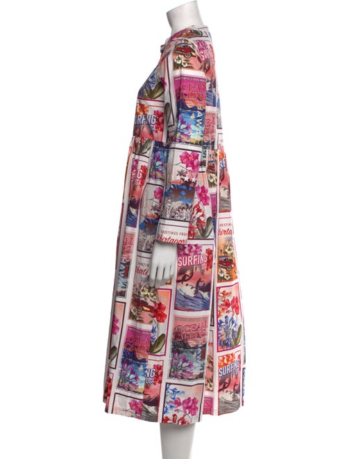 Shirtaporter Printed Midi Length Dress