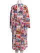 Shirtaporter Printed Midi Length Dress