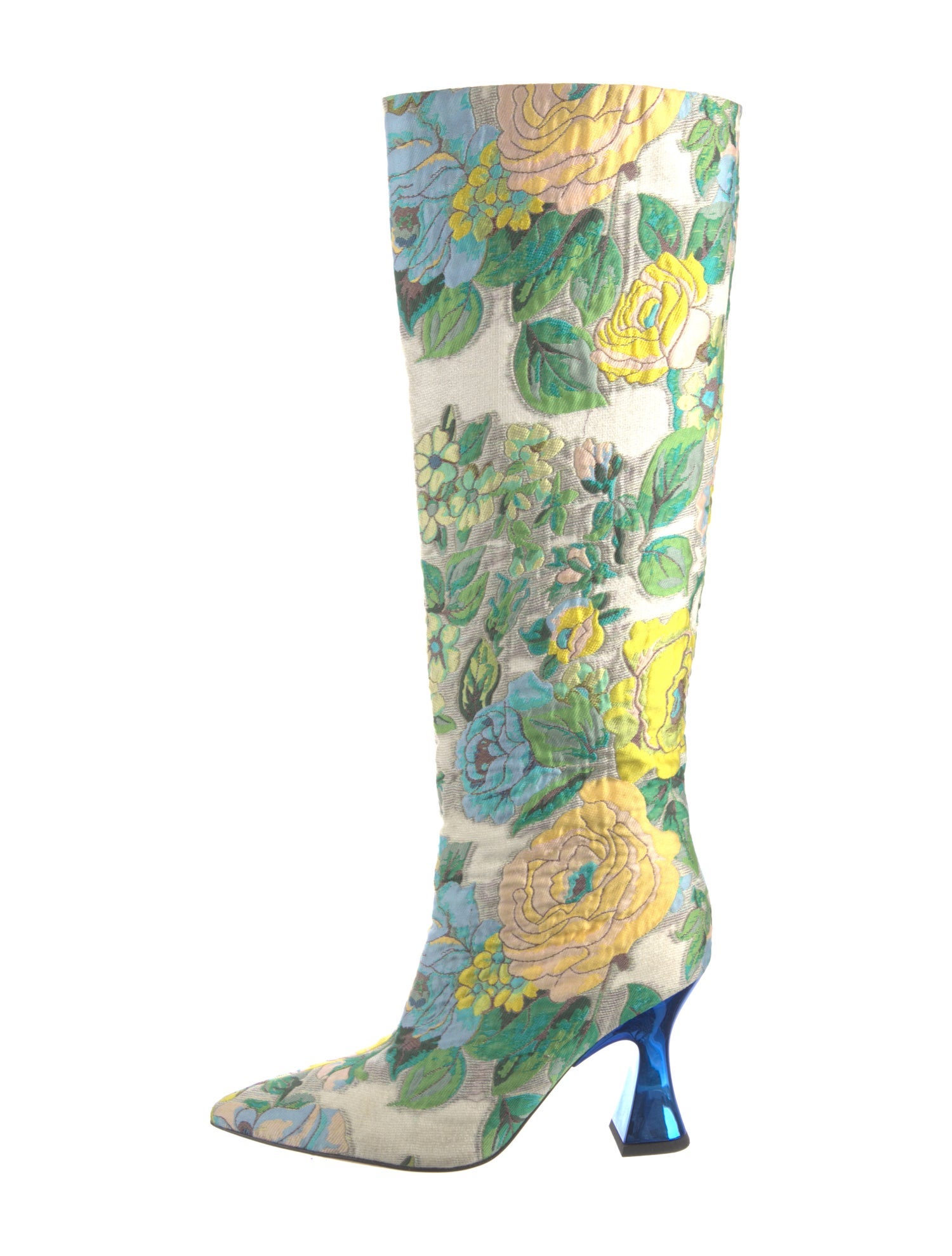Shuting Qiu Floral Print Boots