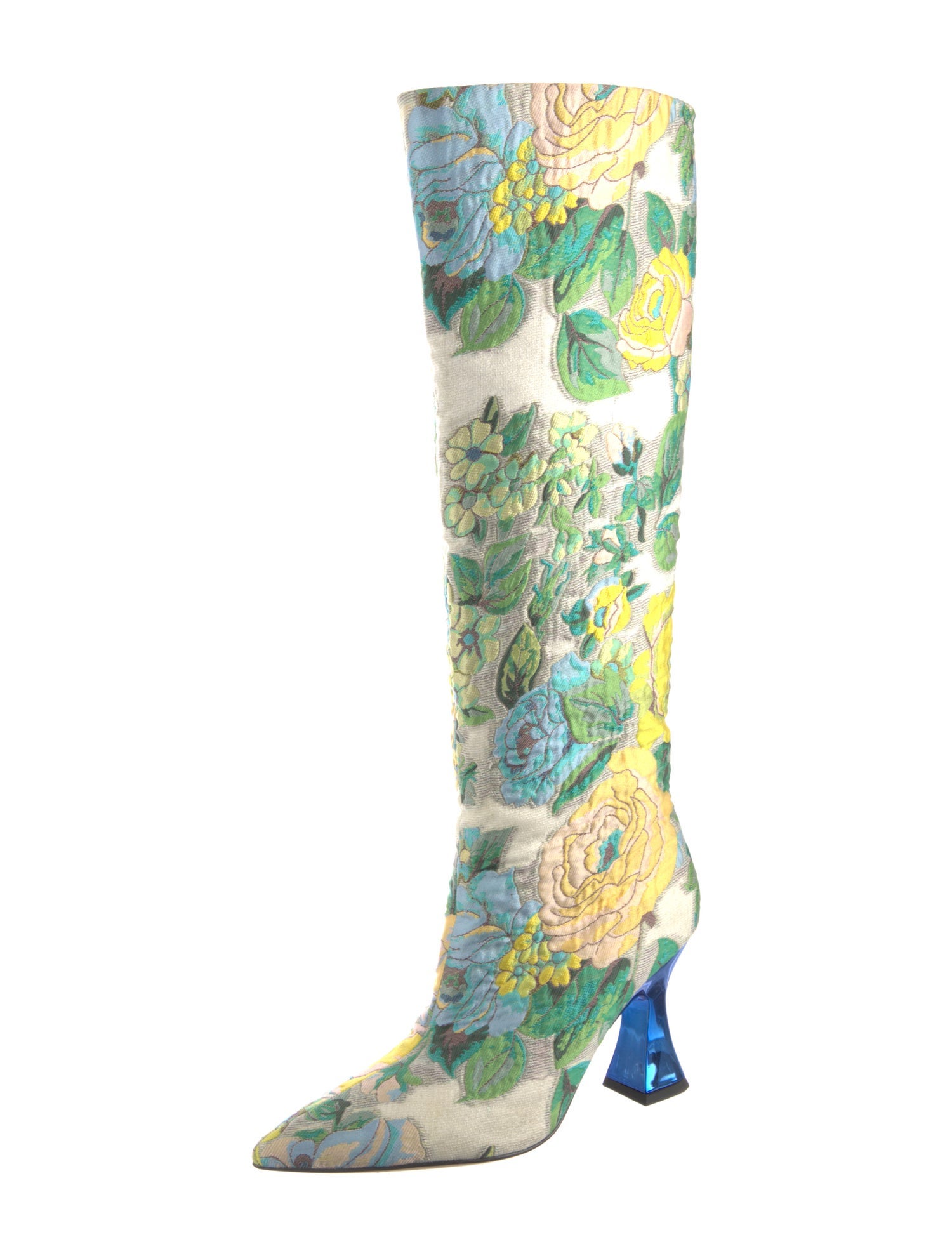 Shuting Qiu Floral Print Boots
